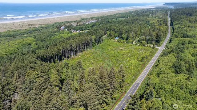 a view of an ocean and beach