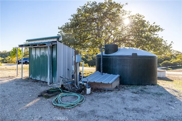a view of a town with mountains in the background
