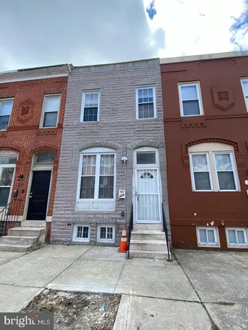 front view of a brick building