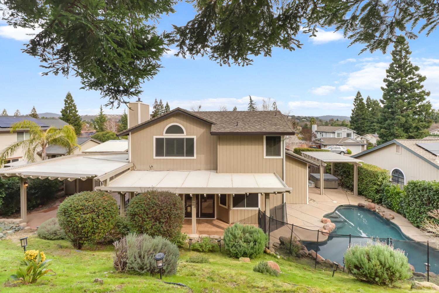 4683 Abrijo Road Cameron Park, CA 95682 - Photo 34 of 53 a aerial view of a house with a yard