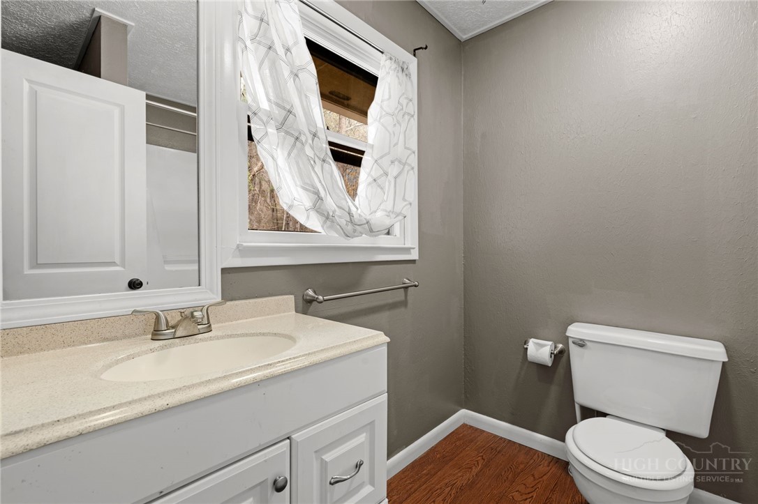 2345 Watauga River Road Sugar Grove, NC 28679 - Photo 16 of 50 a bathroom with a toilet sink and mirror