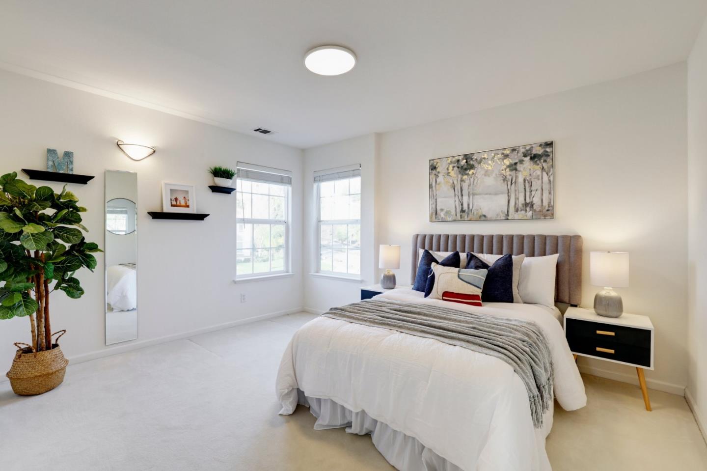 313 Lower Vintners Circle Fremont, CA 94539 - Photo 29 of 50 a bedroom with bed and a potted plant