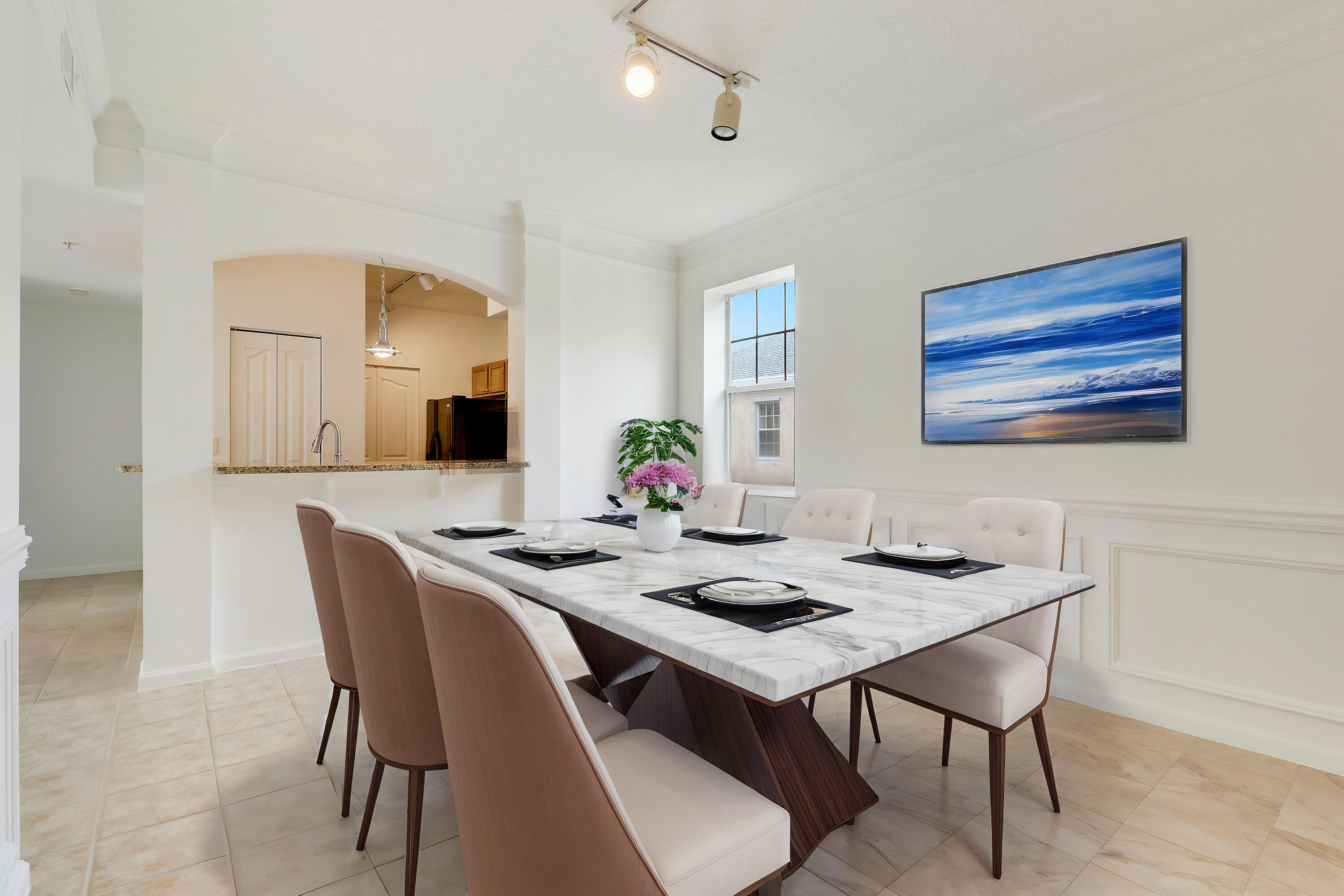 225 Murcia Drive, Unit 307 Jupiter, FL 33458 - Photo 6 of 36 a view of a dining room and hall