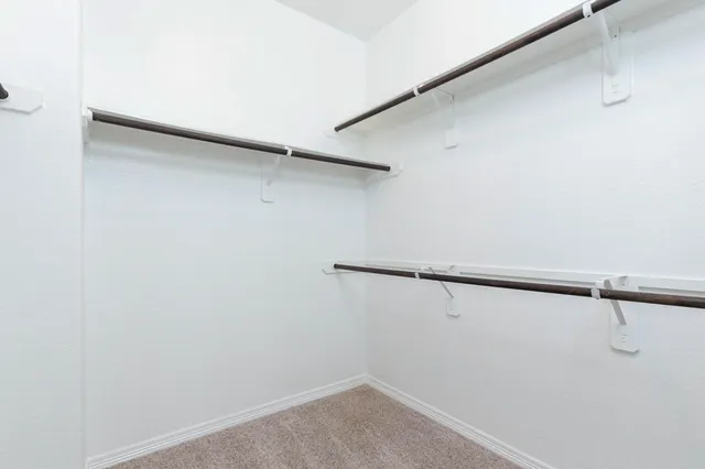 a view of small space with racks on the wall