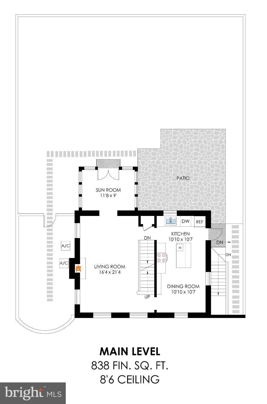 4745 Reservoir Road Northwest Washington, DC 20007 - Photo 46 of 47 2nd/Main Floor floorplan.
