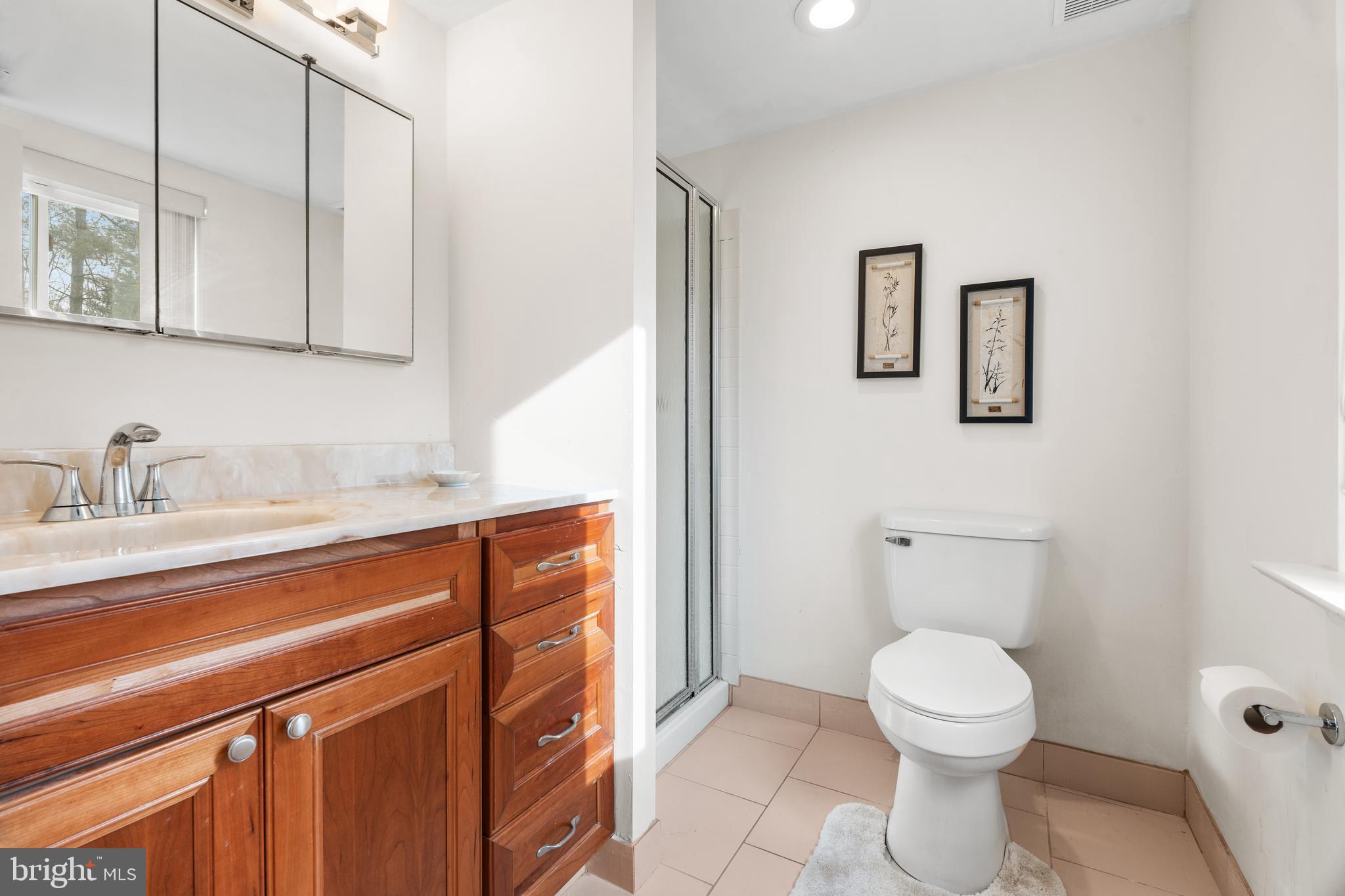9945 Norwalk Road, Unit 15A Philadelphia, PA 19115 - Photo 17 of 23 a bathroom with a sink a toilet and mirror
