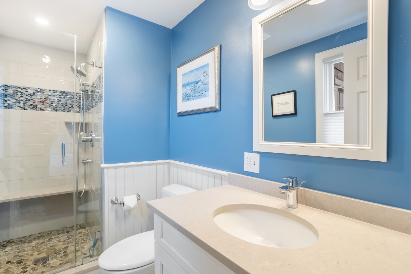 5 Tautemo Way Nantucket, MA 02554 - Photo 26 of 30 a bathroom with a sink toilet and shower