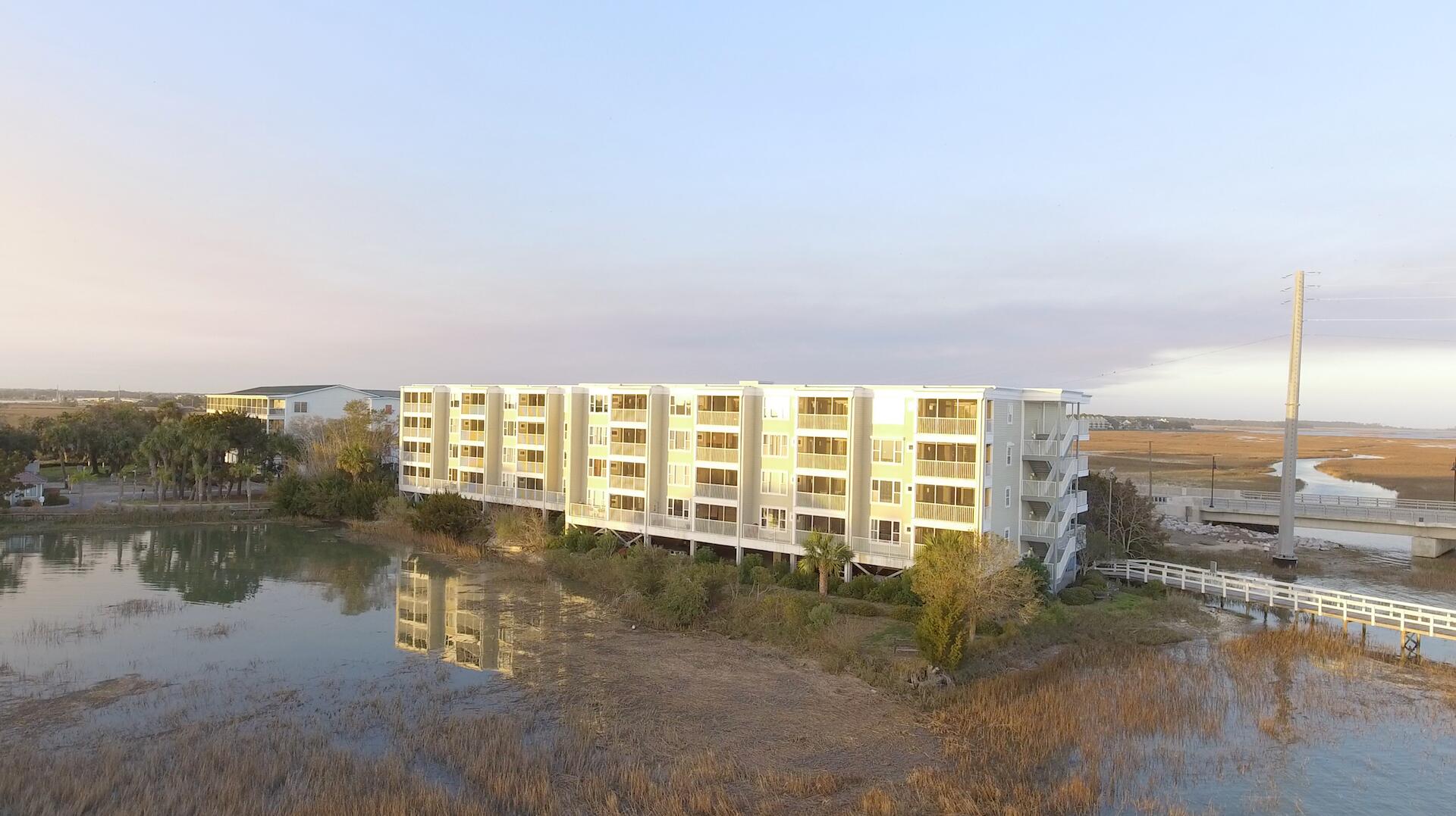 2395 Folly Road, Unit 3E Folly Beach, SC 29439 - Photo 8 of 23 Sunset Drone 2