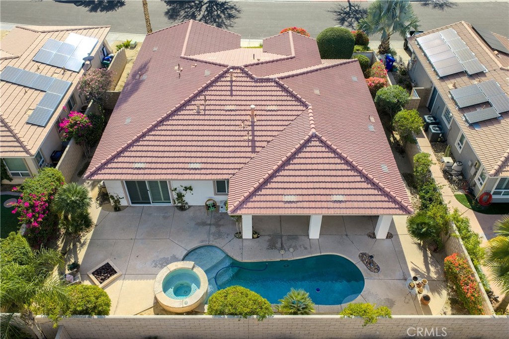 241 Via Martelli Rancho Mirage, CA 92270 - Photo 3 of 37 an aerial view of a house with swimming pool