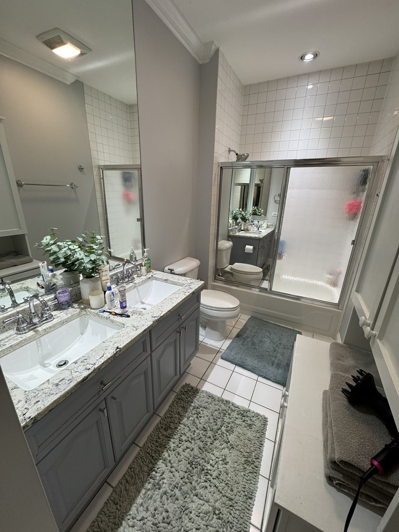 1413 South Prairie Avenue Chicago, IL 60605 - Photo 24 of 29 a bathroom with a sink a toilet and a mirror