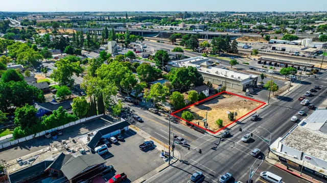 an aerial view of a city