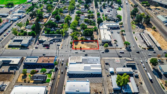 an aerial view of a city