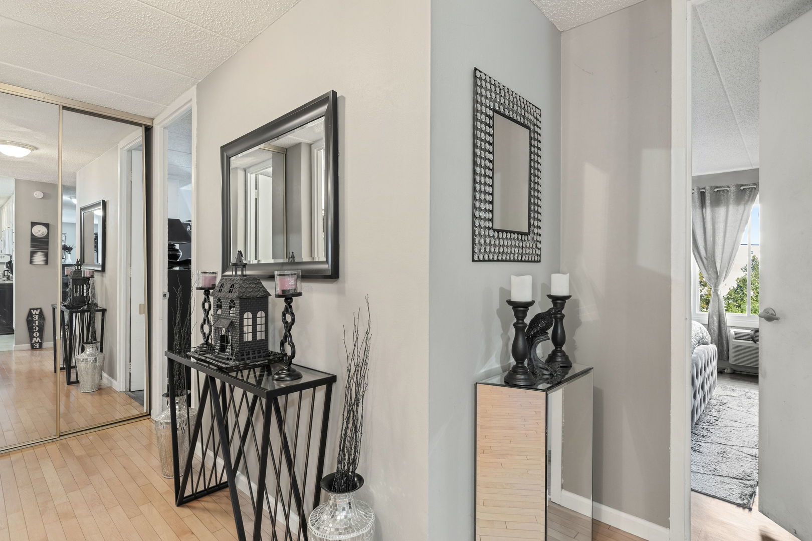 18 East Old Willow Road, Unit 210N Prospect Heights, IL 60070 - Photo 4 of 18 a view of a hallway with wooden floor and windows