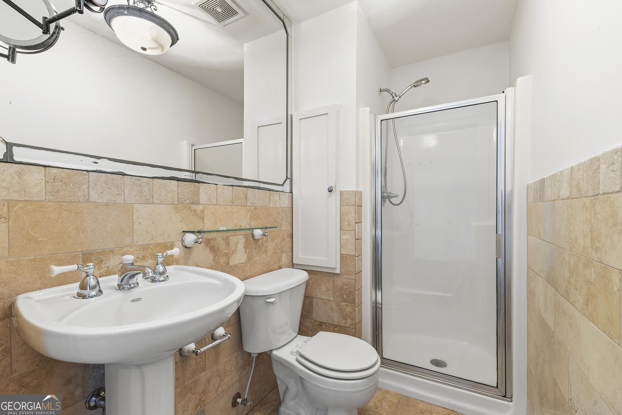1469 Chestnut Street Macon, GA 31201 - Photo 16 of 26 a bathroom with a sink toilet and shower