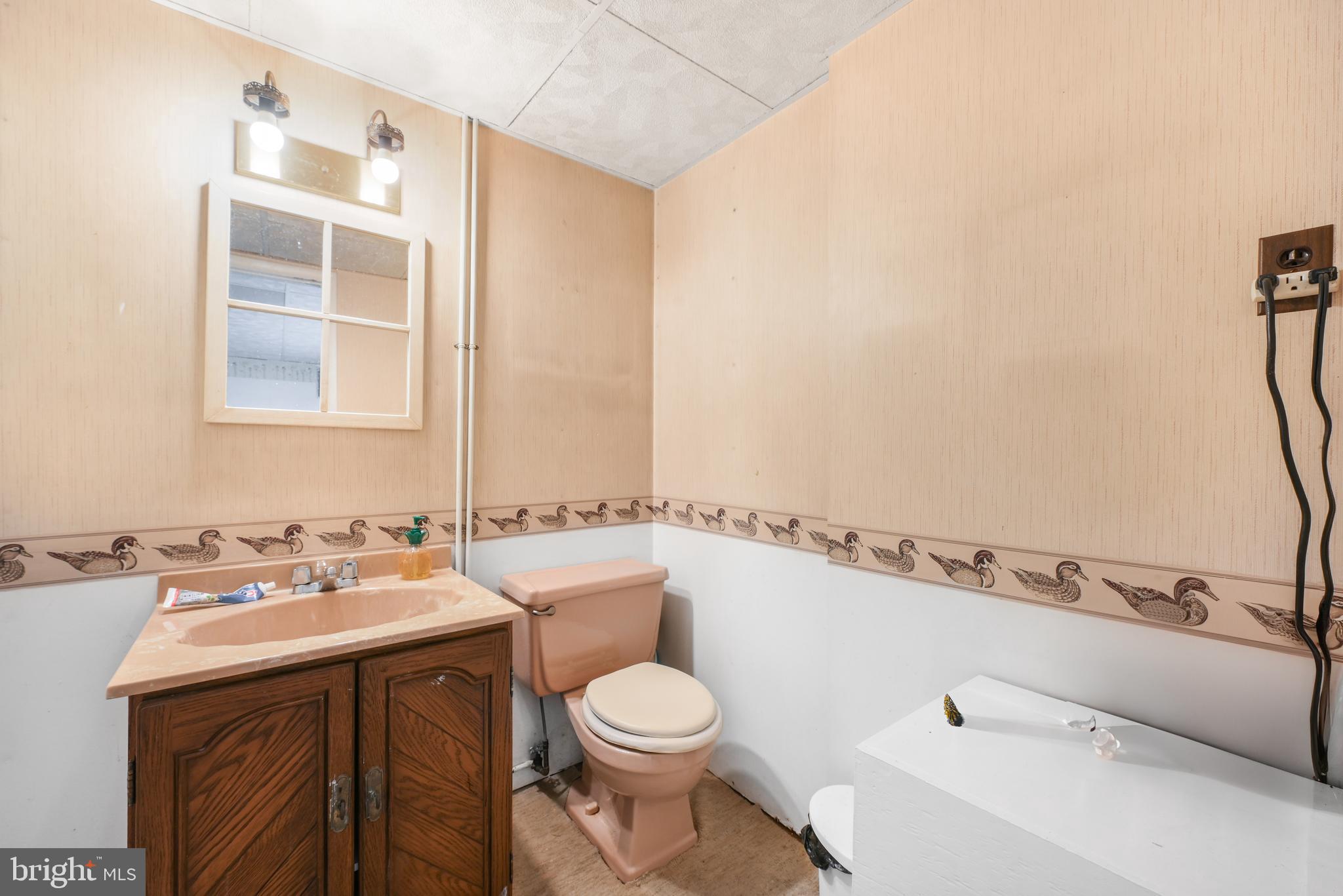 6102 Shady Spring Avenue Baltimore, MD 21237 - Photo 15 of 26 a bathroom with a sink a toilet and shower