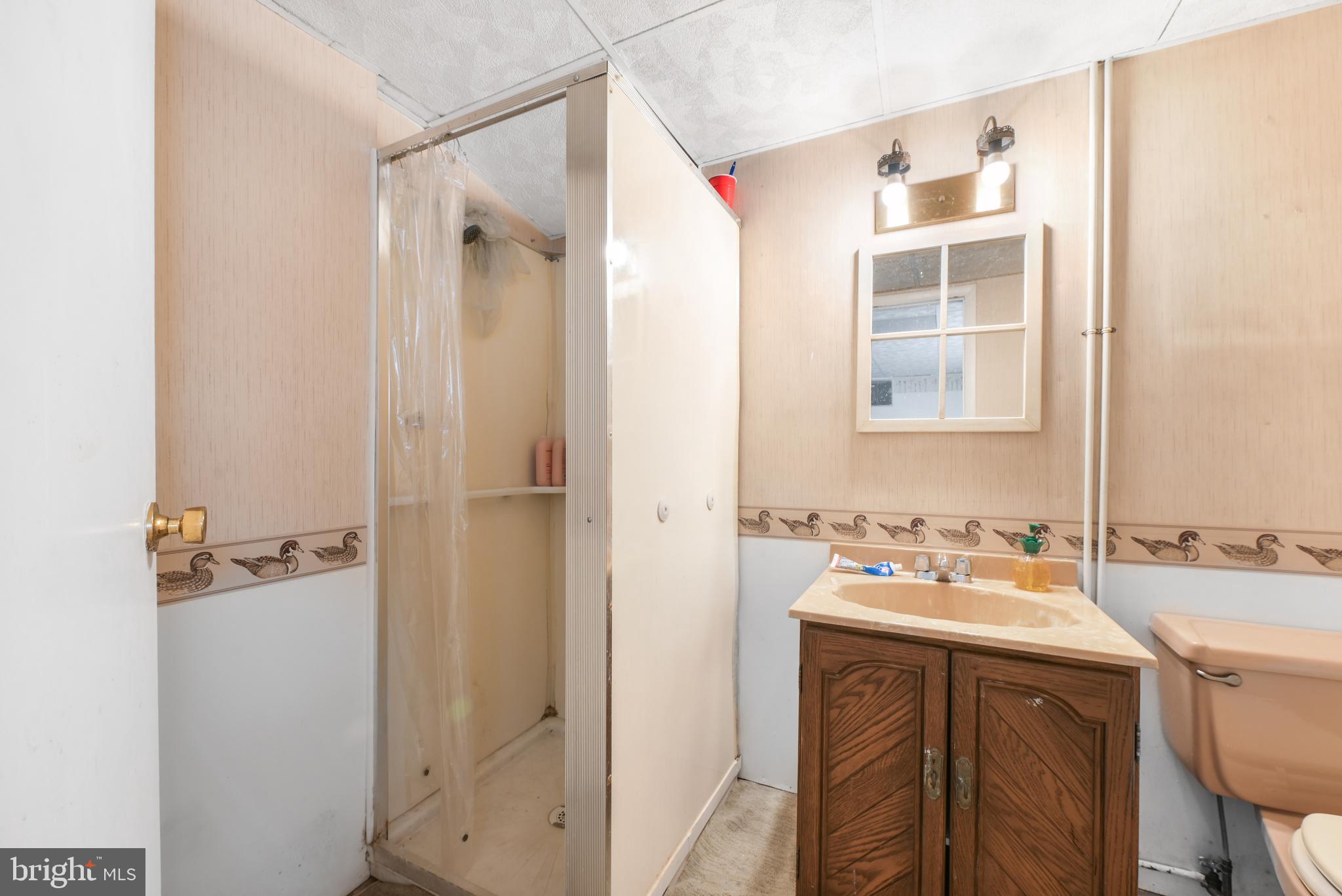 6102 Shady Spring Avenue Baltimore, MD 21237 - Photo 16 of 26 a bathroom with a sink vanity granite tub and shower