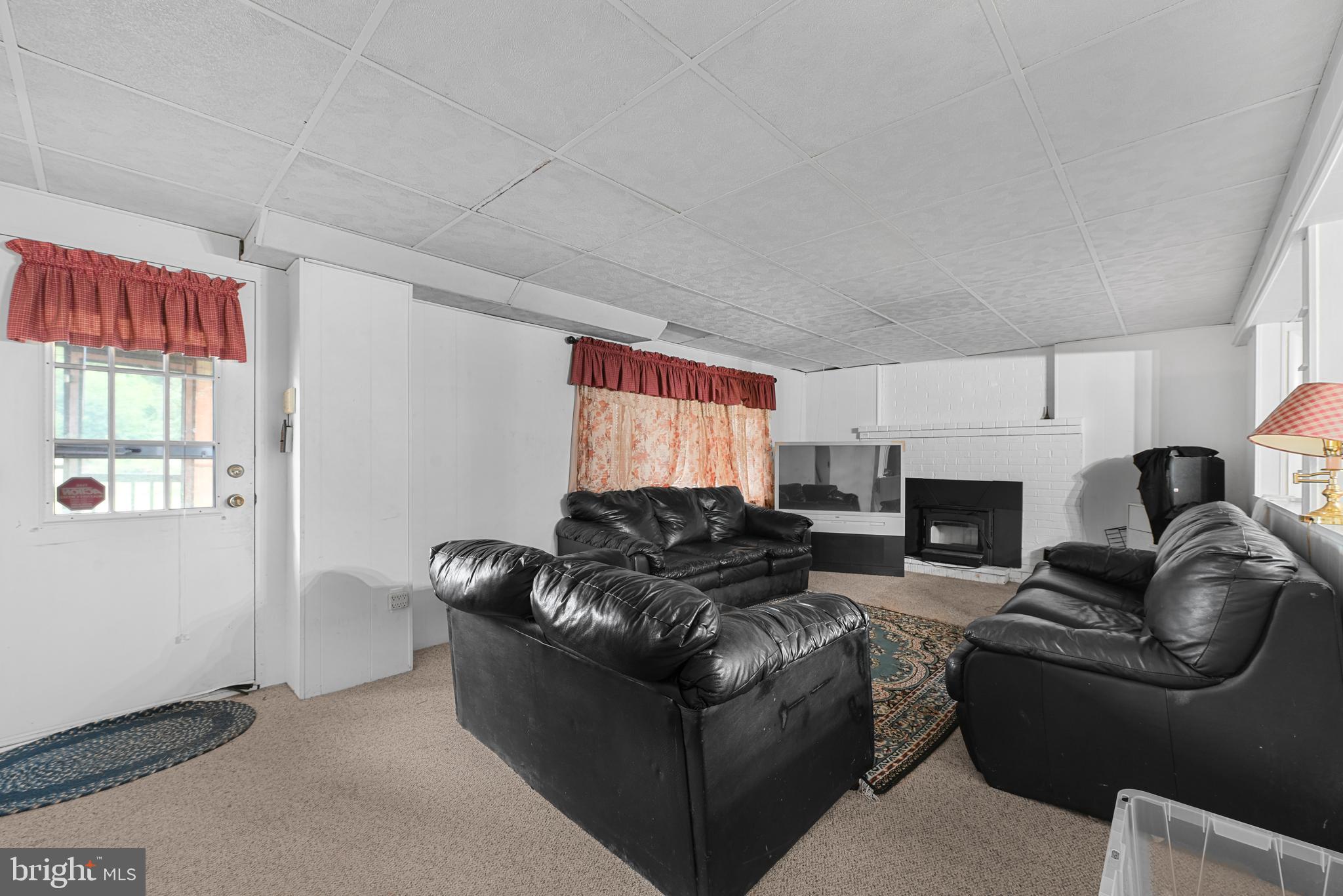 6102 Shady Spring Avenue Baltimore, MD 21237 - Photo 19 of 26 a living room with furniture a fireplace and a window