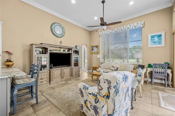 a view of a swimming pool with a yard