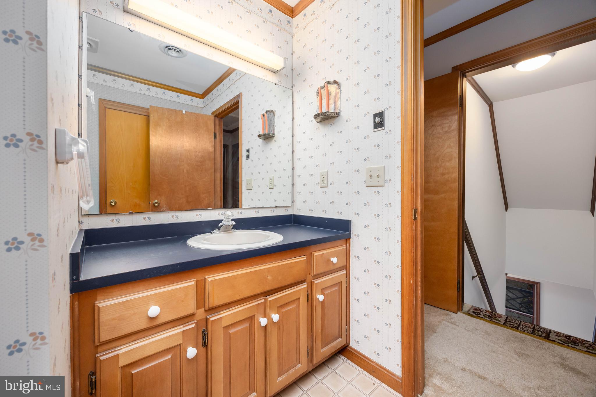 19 Brookside Road Ocean Pines, MD 21811 - Photo 44 of 80 a bathroom with a sink and a mirror