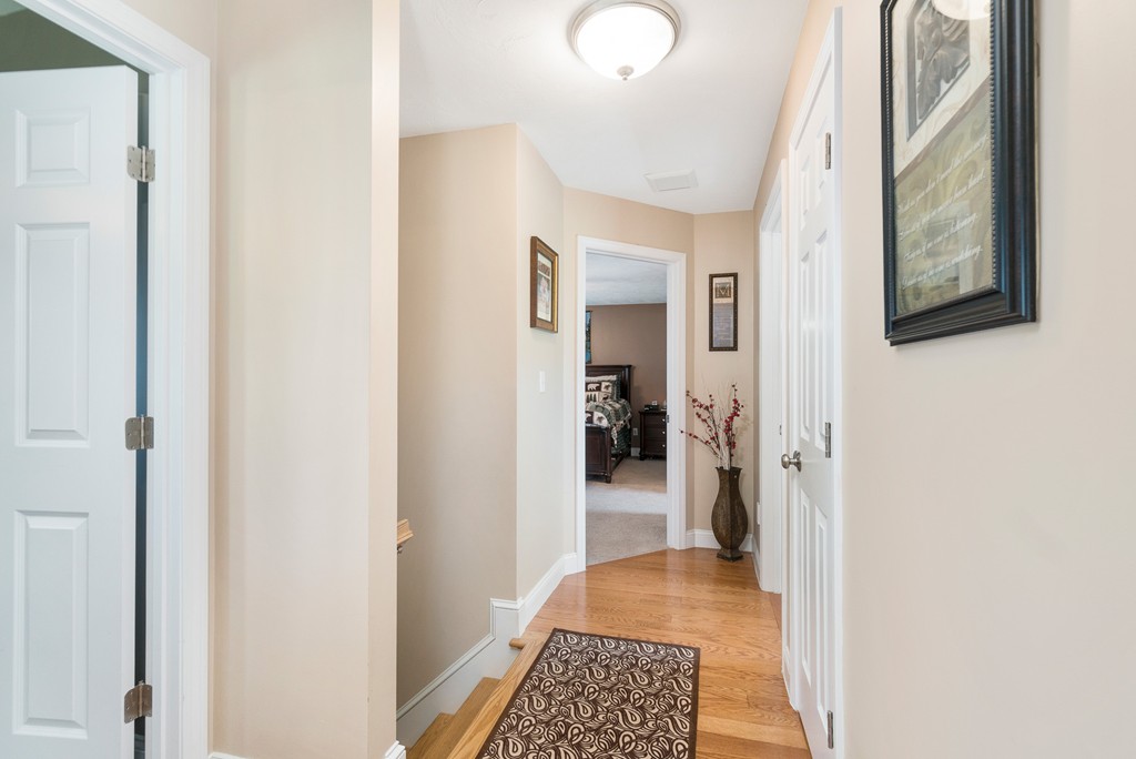 27 Michael Drive Rutland, MA 01543 - Photo 15 of 30 a view of a hallway with wooden floor and a bathroom