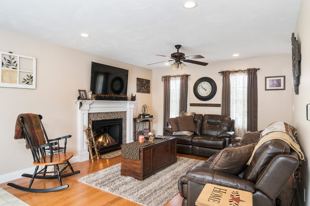 27 Michael Drive Rutland, MA 01543 - Photo 4 of 30 a living room with furniture a flat screen tv and a fireplace
