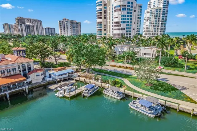 a view of a city with tall buildings