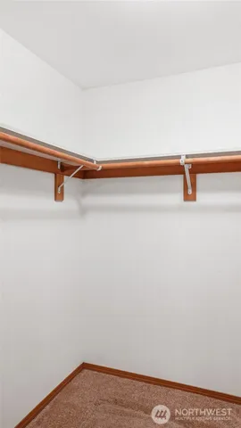 a view of small space with racks on the wall