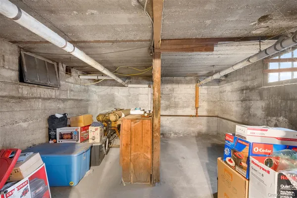 a view of a storage room with washer and dryer