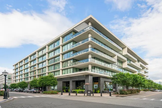 a front view of a building