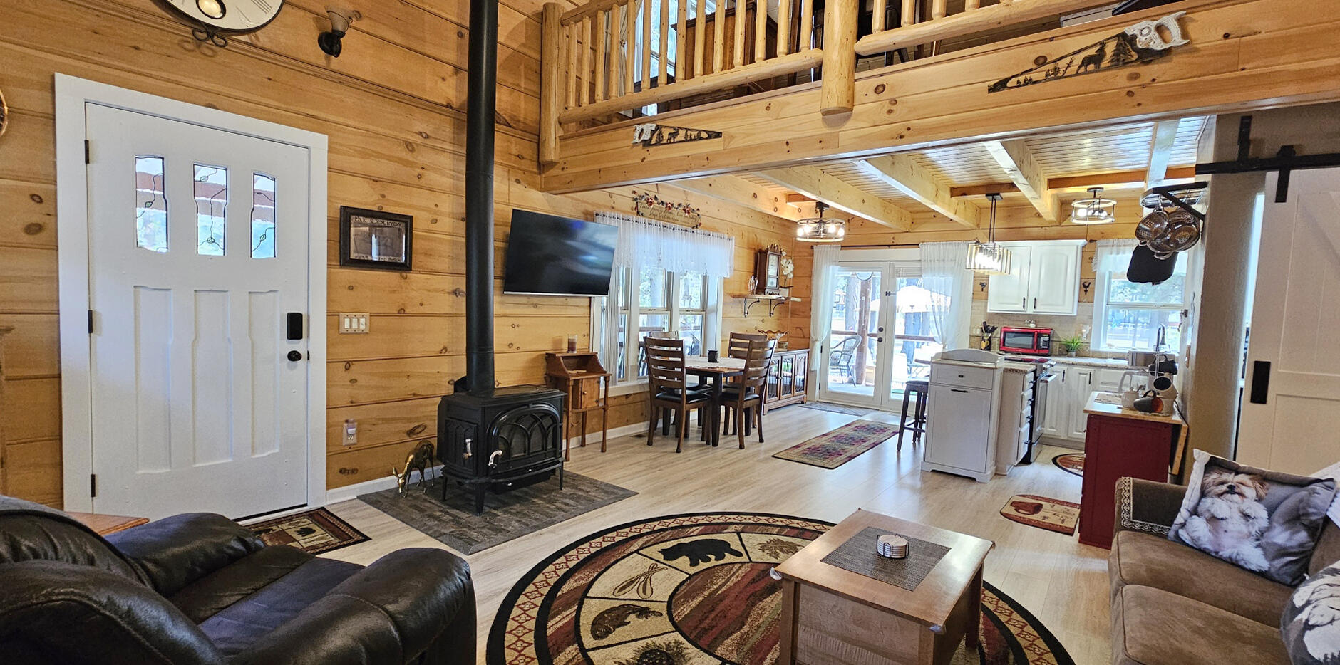 17659 Rosland Road La Pine, OR 97739 - Photo 9 of 33 a living room with furniture and a fireplace