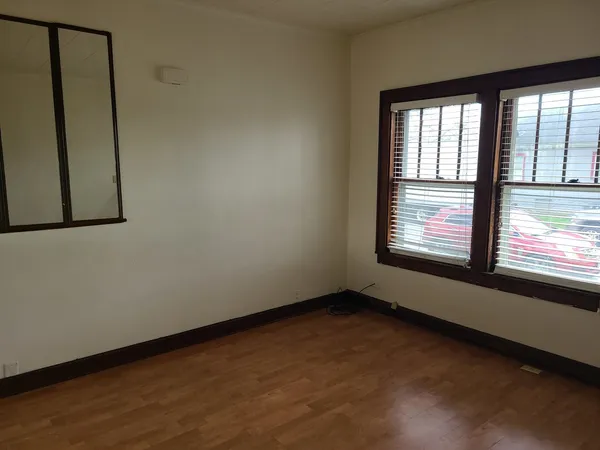 an empty room with a window