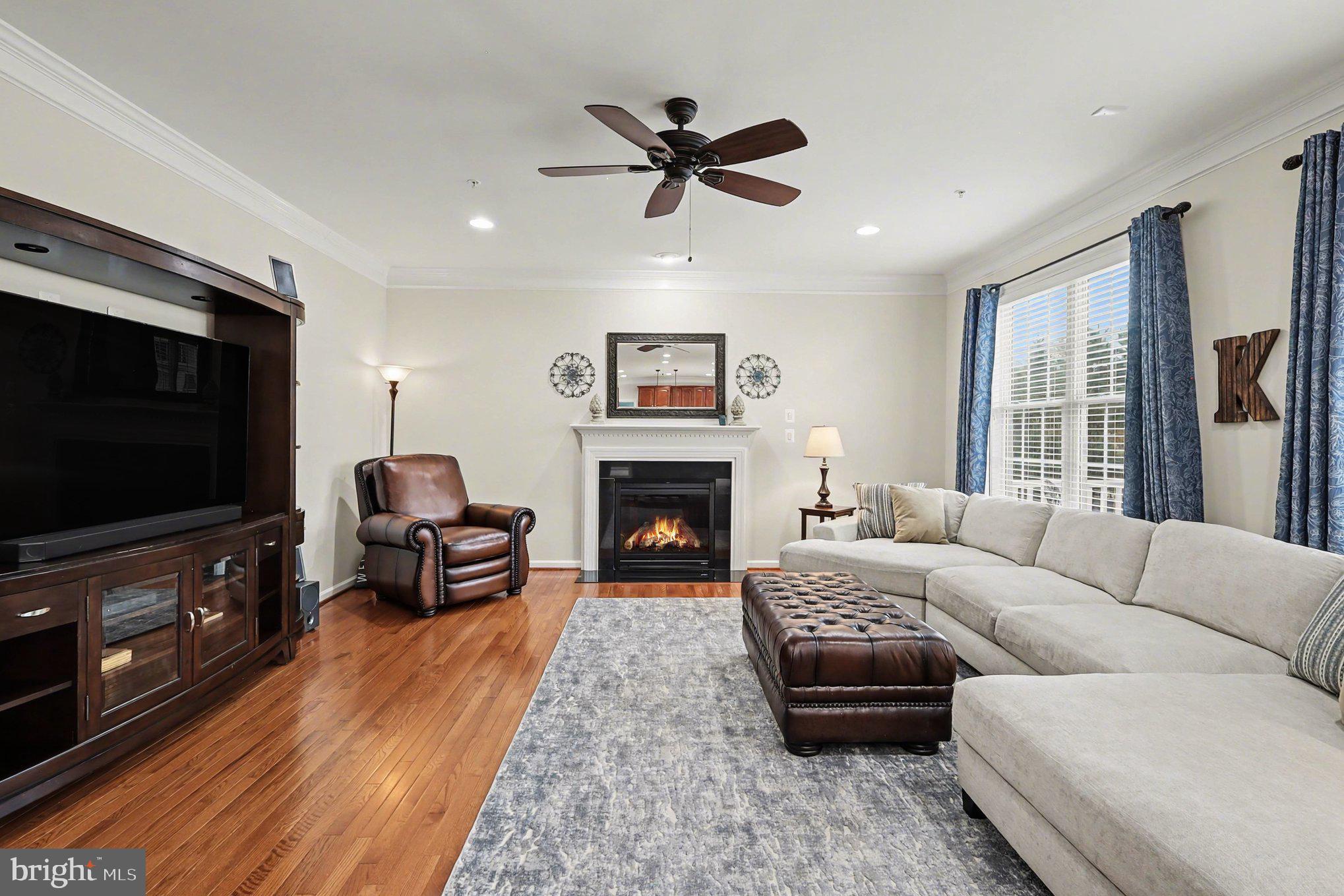 13212 Moonlight Trail Drive Silver Spring, MD 20906 - Photo 24 of 81 a living room with furniture a flat screen tv and a fireplace