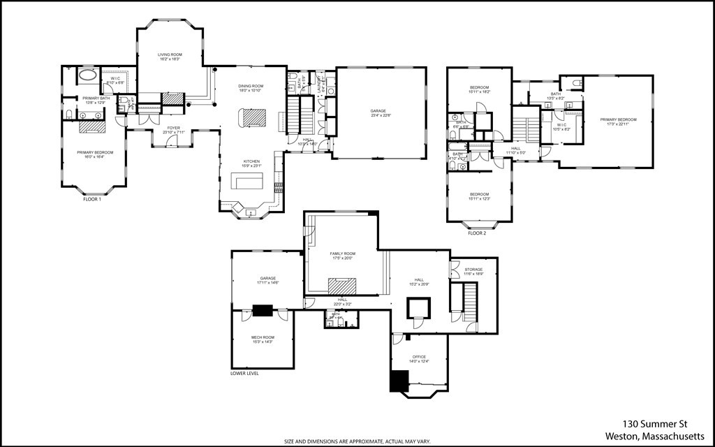 130 Summer Street Weston, MA 02493 - Photo 25 of 26 a picture of a floor plan