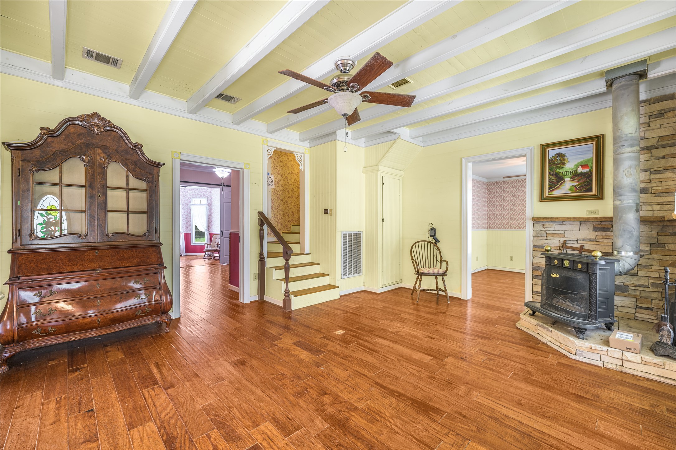 2020 South Knezek Road Flatonia, TX 78941 - Photo 5 of 25 a bedroom with a bed and wooden floor