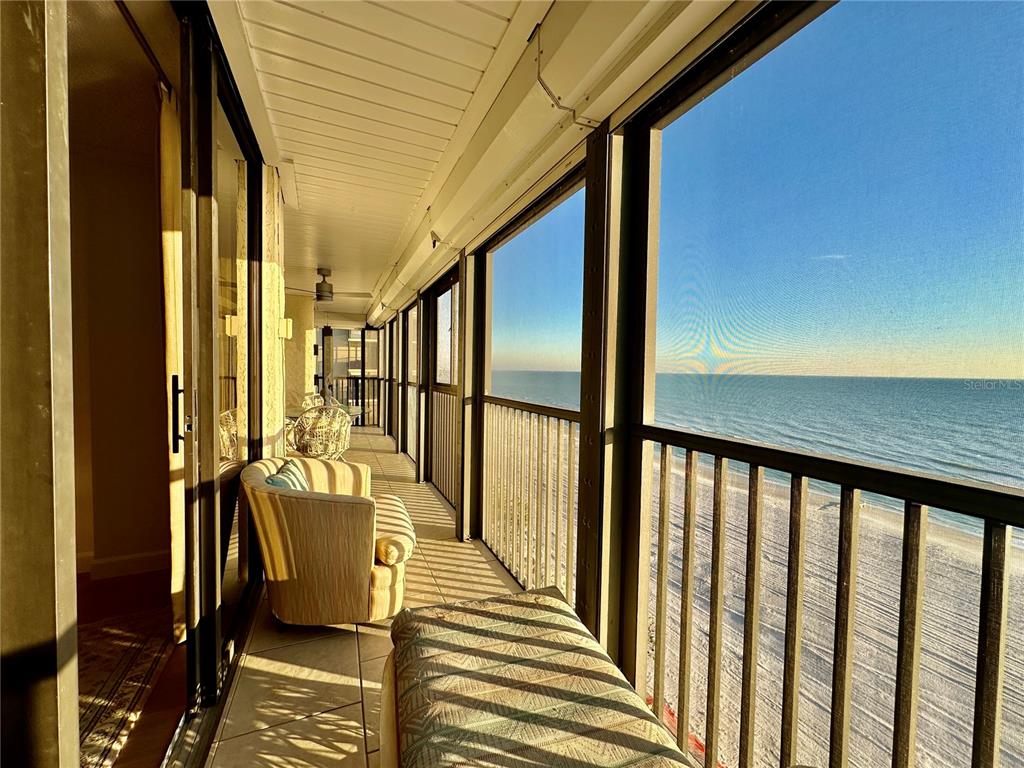 15462 Gulf Boulevard, Unit 501 Madeira Beach, FL 33708 - Photo 14 of 88 a view of balcony with wooden floor