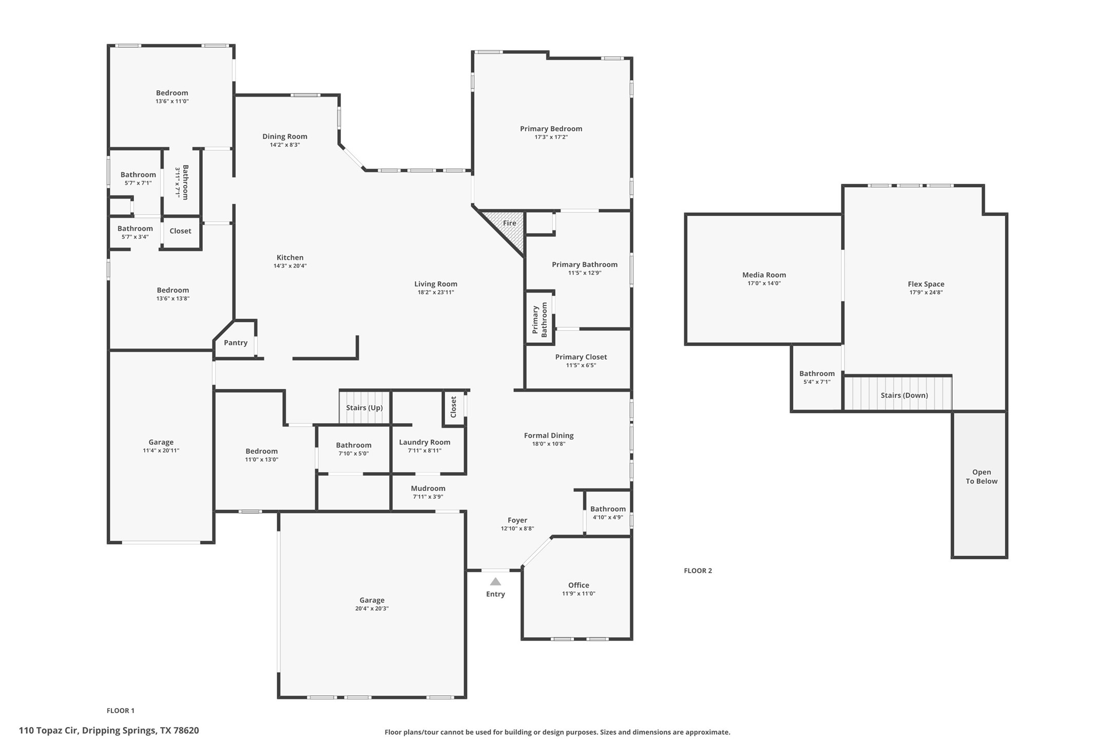 110 Topaz Circle Dripping Springs, TX 78620 - Photo 40 of 40 The floor plan.