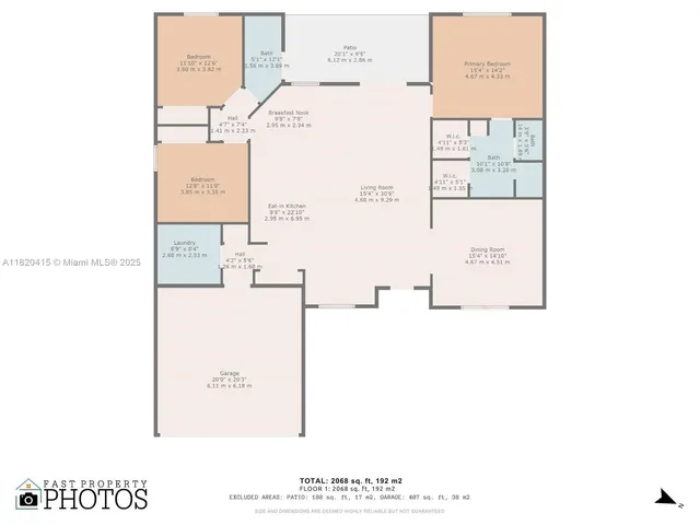 an aerial view of a house with garden space and ocean view