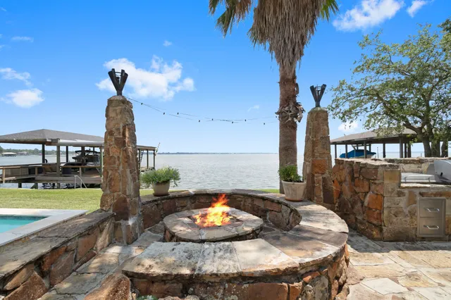 a outdoor space with furniture