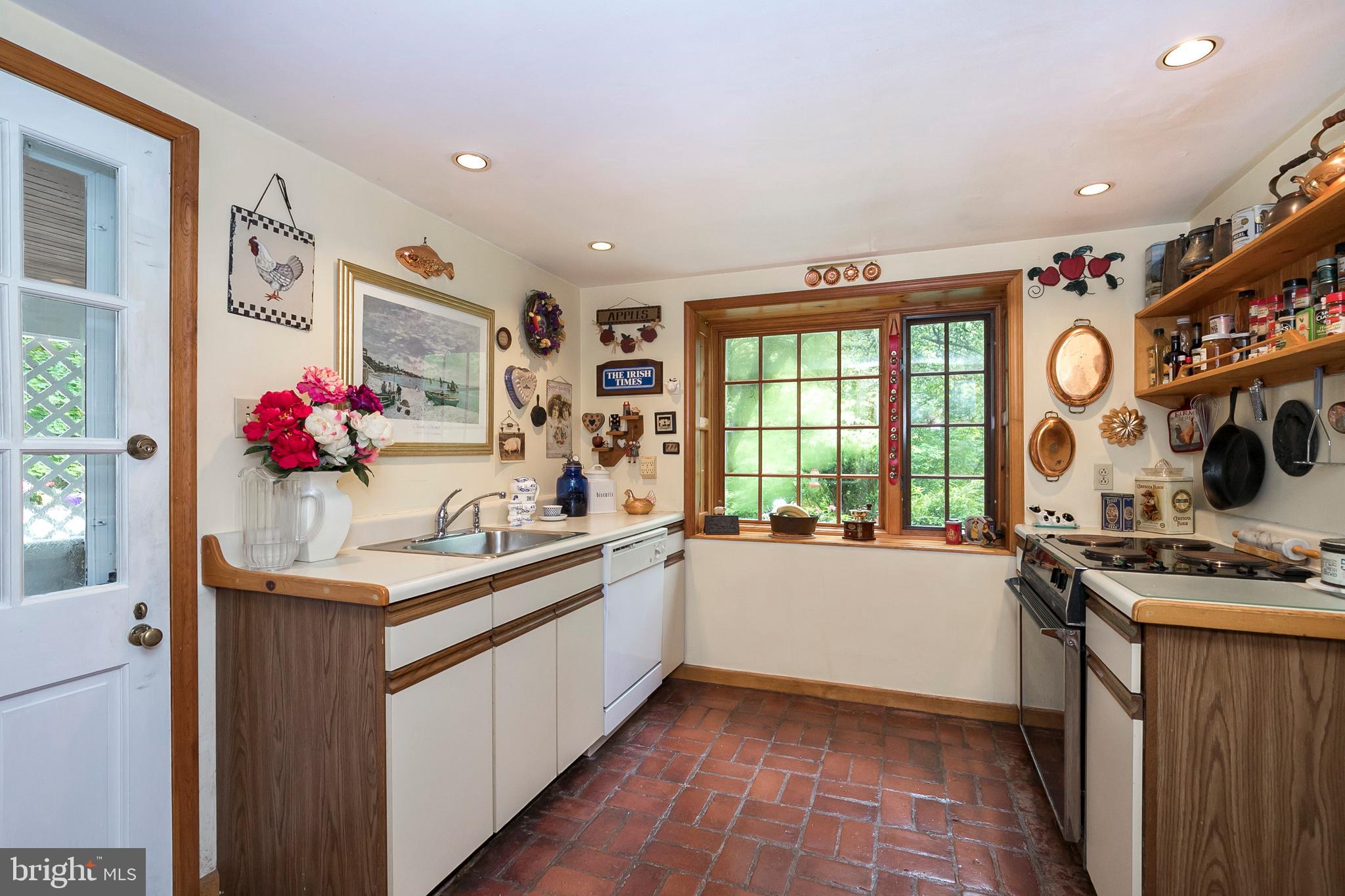 340 Norwood Road Downingtown, PA 19335 - Photo 14 of 36 Efficient Kitchen w/Brick Floor and Lovely Views!