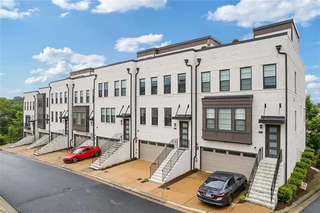 a view of a building with a barbeque