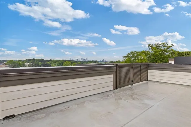 a view of a building from a building