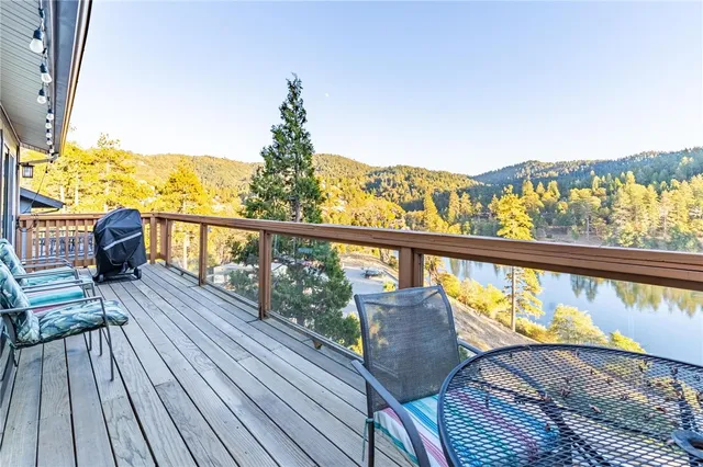 a view of balcony with furniture