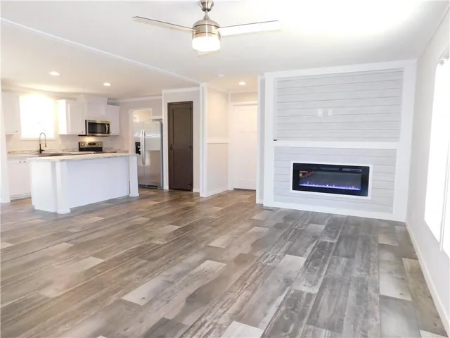 a view of kitchen and microwave