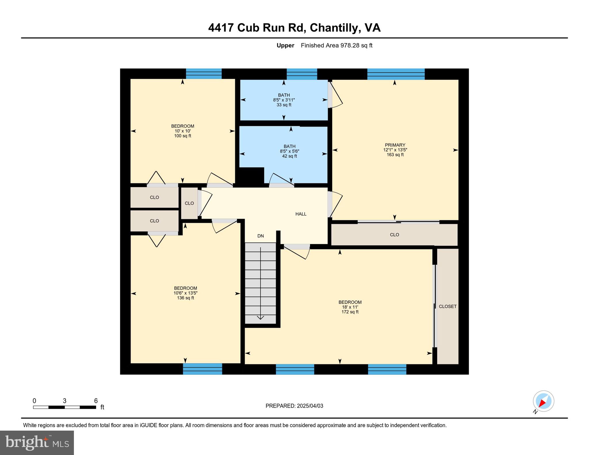 4417 Cub Run Road Chantilly, VA 20151 - Photo 56 of 57 FLOOR PLAN - UPPER LEVEL
