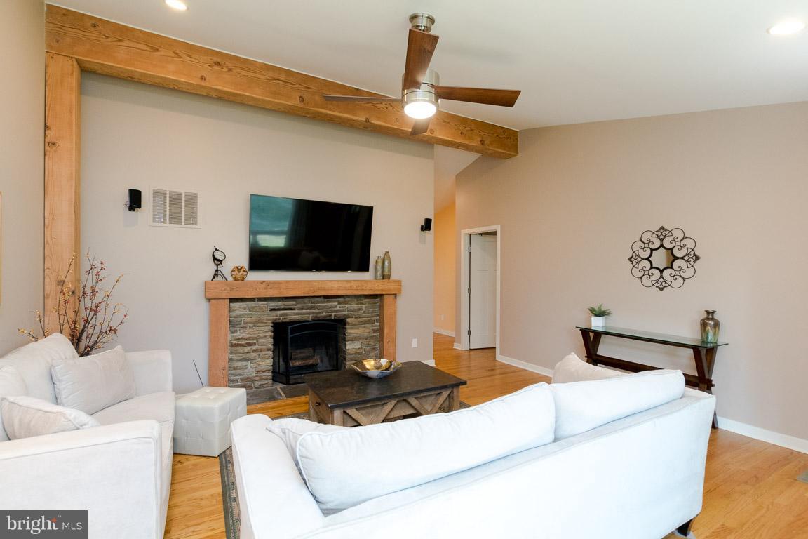 550 Valley View Road Baltimore, MD 21286 - Photo 2 of 30 Beautiful vaulted ceilings w/ reclaimed wood beam