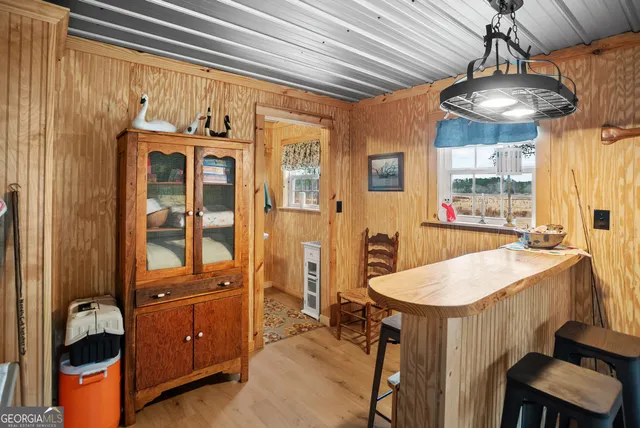 a view of road and trees