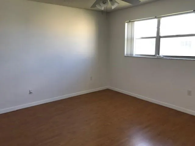 an empty room with a window