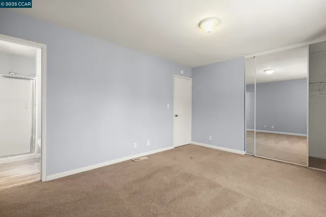 an empty room with an entryway