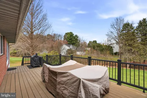 a view of a patio with furniture