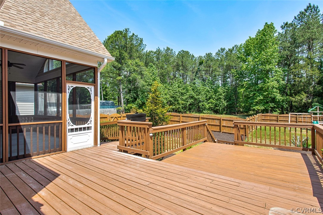 436 Enon Church Road Chester, VA 23836 - Photo 31 of 50 Deck view to screened porch